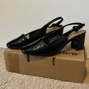 NWT Comfortview Trista Black Round Toe Heels w/ Adjustable Straps Size 10 1/2M